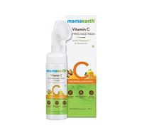 Mamaearth Vitamin C Foaming Face Wash | Deep Pore Cleansing with Soft Silicone Brush | Exfoliates Dead Skin Cells & Reveals Glowing Skin | Non-Drying & Hydrating Formula | 150ml