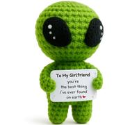 MAMAGIFTREE Girlfriend Birthday Gift from Boyfriend - Crochet Alien Gift for Her, Funny Romantic Anniversary Keepsake