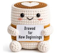 MAMAGIFTREE Retirement Gifts for Women Men, Crochet Coffee Cup Keepsake, Farewell Gift for Coworker, New Job Gift, Retirement Keepsake