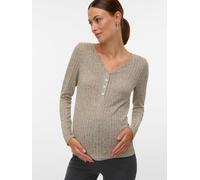 Mamalicious Pammie Lia Maternity Sweater Beige XS Woman