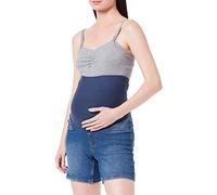 MAMALICIOUS Women's Mlamy Skinny Shorts V, Medium Blue (Medium Blue Denim), XS