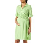 MAMALICIOUS Women's Mleline Lia 2/4 Abk Shirt Dress 2f A. Maternity, Jade Lime, S