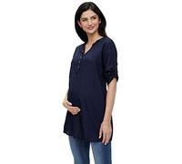 MAMALICIOUS Women's Mlmercy 3/4 Woven Tunic Noos Eco Shirt, Navy Blazer, X-Small