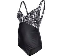 MAMALICIOUS Womens V-Neck Polka Dot Swimsuit in Black - Size 8 UK