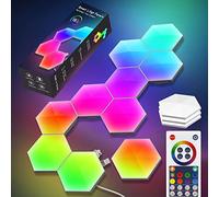 Mamamax Led Wall Lights 3 Pack Hexagon Lights Smart Modular RGB-IC Honeycomb Light with APP Remote Control and Music Sync Gaming Setup for Game Room Bedroom (A)