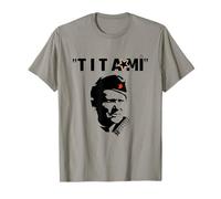 Mamarra Josip Broz Tito T-Shirt, Unisex-Adults, Young Adults, Casual Wear Lovers, Animal Print Enthusiasts, Long Sleeve, T-Shirt, Graphic T-Shirt, Grey