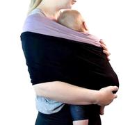 Mamas Bonding Comforter Baby Carrier, Mama's Cozy Bonding Comforter Wraps, Lightweight Chest Harness Baby Carrier, Stretchy Baby Carrier Wraps Easy Infant Carrier Newborn to Toddler (Black+Purple,S)