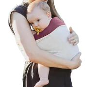 Mamas Bonding Comforter Baby Carrier, Mama's Cozy Bonding Comforter Wraps, Lightweight Chest Harness Baby Carrier, Stretchy Baby Carrier Wraps Easy Infant Carrier Newborn to Toddler (Purple+Beige,L)