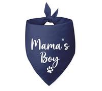 Mama's Boy Dog Bandana Funny Cute Blue Dog Bandana Mothers Day Birthday Christmas Photo Prop Pet Scarf Accessories for Pet Dog Lovers Dog Mom Gifts