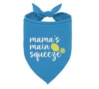 Mama's Main Squeeze Dog Bandana, Pet Scarf Accessories for Small Medium Dogs Cats Photo Prop, Mom's, Blue Dog Bandana, Birthday Gifts for Dogs Lovers