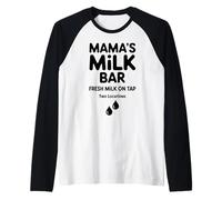 Mamas Milk Bar Funny Breast Feeding Raglan Baseball Tee