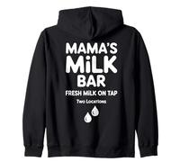 Mamas Milk Bar Funny Breast Feeding Zip Hoodie