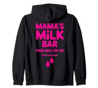 Mamas Milk Bar Funny Breast Feeding Zip Hoodie