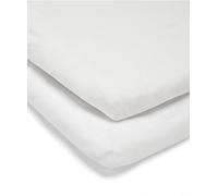2 Pack Lua Bedside Crib Sheets - White WHITE