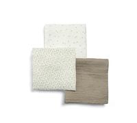 Mamas & Papas 3 Pack Large Cotton Muslin Squares, Welcome To The World, Seedling