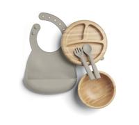 First Mealtime Bamboo Set - Truffle Truffle