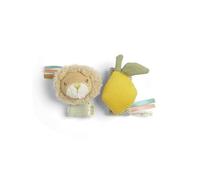 Mamas & Papas Baby/Toddler 2 Pack Wrist Rattle - Babyplay Lion/Lemon