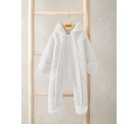 Mamas & Papas Borg Bear Ears Zip Pramsuit (0-12 Mths) Cream