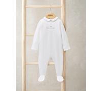 Mamas & Papas Born in 26½lbs26 Embroidered Sleepsuit (6½lbs-6 Mths) White