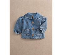 Mamas & Papas Denim Berry Embroidered Jacket (3-36 Mths) Blue