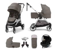 Mamas & Papas Flip XT2 Travel System with Carrycot, Puggle Safe Fit i-Size R129 Car Seat & Footmuff - Phantom