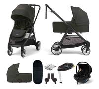 Mamas & Papas Flip XT2 Travel System with Carrycot , Safe Fit i-Size Car Seat, ISOFIX Base & Footmuff - Ink