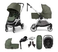 Mamas & Papas Flip XT2 Travel System with i-Snug 2 Car Seat, i-Base Encore Rotating Base & Footmuff - Juniper