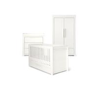 Mamas & Papas Franklin 3 Piece Cotbed Range with Dresser and Wardrobe White