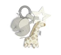 Mamas & Papas Linkie Teething Toy, Welcome To The World, Safari | Soft Plush Textures, Interactive Linkie Attachment, Gentle Rattle Sounds, Multi-Sensory Animal Design, Child-Friendly