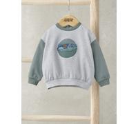 Mamas & Papas male Pure Cotton Embroidered Sweatshirt (0-3 Yrs) - 0-3 M - Multi, Multi