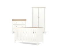 Mamas & Papas Wedmore 3 Piece Cotbed Range with Dresser and Wardrobe White