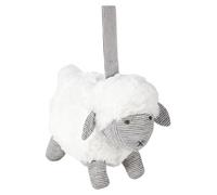 Mamas & Papas Welcome to The World Chime Sheep Soft Toy, Perfect for Travel, Pram, Pushchair, Cot, Suitable from Birth - Grey Sheep