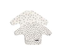 Mamas & Papas x Another Fox Long Sleeved Bibs (2 Pack) - Faces/Cheetah Spot Another Fox - Faces