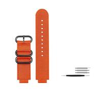 MAMA'S PEARL 16mm Fit For Casio Ga900 Ga700 GA-110 GA-100 GA-120 Breathable Watch Strap For G-SHOCK Nylon Watchband Stainless Steel Buckle Bracelet(Orange black buckle)
