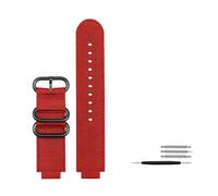 MAMA'S PEARL 16mm Fit For Casio Ga900 Ga700 GA-110 GA-100 GA-120 Breathable Watch Strap For G-SHOCK Nylon Watchband Stainless Steel Buckle Bracelet(Red black buckle)