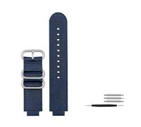 MAMA'S PEARL 16mm Fit For Casio Ga900 Ga700 GA-110 GA-100 GA-120 Breathable Watch Strap For G-SHOCK Nylon Watchband Stainless Steel Buckle Bracelet(Blue Silver Buckle)