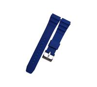 MAMA'S PEARL 18mm 20mm 22mm Soft Silicone Watch Strap Fit For Seiko No. 5 For Water Ghost SKX007 SRP777J Abalone Canned Sport Men's Watchband Belt(Blue,22mm)