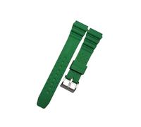MAMA'S PEARL 18mm 20mm 22mm Soft Silicone Watch Strap Fit For Seiko No. 5 For Water Ghost SKX007 SRP777J Abalone Canned Sport Men's Watchband Belt(Green,20mm)