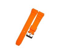 MAMA'S PEARL 18mm 20mm 22mm Soft Silicone Watch Strap Fit For Seiko No. 5 For Water Ghost SKX007 SRP777J Abalone Canned Sport Men's Watchband Belt(Orange,22mm)