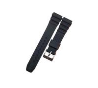 MAMA'S PEARL 18mm 20mm 22mm Soft Silicone Watch Strap Fit For Seiko No. 5 For Water Ghost SKX007 SRP777J Abalone Canned Sport Men's Watchband Belt(Black,20mm)