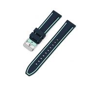 MAMA'S PEARL 20mm Silicone Watch Band Fit For Omega X Fit For Swatch For Joint For MoonSwatch Strap Men Women Double Color Sport Quick Release Wrist Bracelet(Blue green)