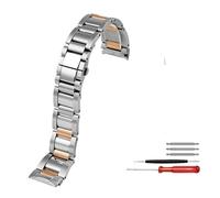 MAMA'S PEARL 23mm Stainless Steel Watchbands Fit For Cartier Fit For Calibre W7100015 W7100041 W7100037 Metal Watch Bracelets Men Women Strap(Silver-rose gold)