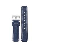 MAMA'S PEARL 24 * 16MM Dir For TIMEX Canvas Convex Strap Male Compass Bracelet T2N721 T2N720 TW2T76500 TW2T76300 Series Nylon Watchband(N14-Blue-S)