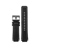 MAMA'S PEARL 24 * 16MM Dir For TIMEX Canvas Convex Strap Male Compass Bracelet T2N721 T2N720 TW2T76500 TW2T76300 Series Nylon Watchband(N14-Black-B)