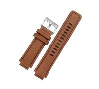 MAMA'S PEARL 24 * 16MM Dir For TIMEX Canvas Convex Strap Male Compass Bracelet T2N721 T2N720 TW2T76500 TW2T76300 Series Nylon Watchband(P06-light brown-S)