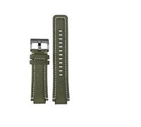 MAMA'S PEARL 24 * 16MM Dir For TIMEX Canvas Convex Strap Male Compass Bracelet T2N721 T2N720 TW2T76500 TW2T76300 Series Nylon Watchband(N14-Green-B)