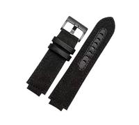 MAMA'S PEARL 24 * 16MM Dir For TIMEX Canvas Convex Strap Male Compass Bracelet T2N721 T2N720 TW2T76500 TW2T76300 Series Nylon Watchband(F08-Black-B)