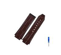 MAMA'S PEARL Cowhide Watch Fit For HUBLOT Fit For Hengbao Fit For Yubo Classic Fusion Fit For Big Bang Silicone Leather Wrist 26-19mm(Brown no buckle)