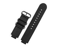 MAMA'S PEARL Fit For TIMEX Fit For Tidal 24 * 16mm Canvas Watchband T2N721 T2N720 TW2T76500 TW2T76300 Waterproof Nylon Canvas Men's Watch Strap Free Screw(Black-black buckle)