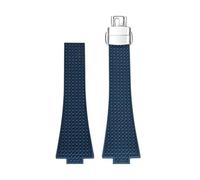 MAMA'S PEARL Fluoro Rubber Strap For Tissot PRX Series 35mm 40mm Butterfly Buckle Quick Release FKM Replace Watch Band For Men Women 11/12mm(Dark blue,11mm)